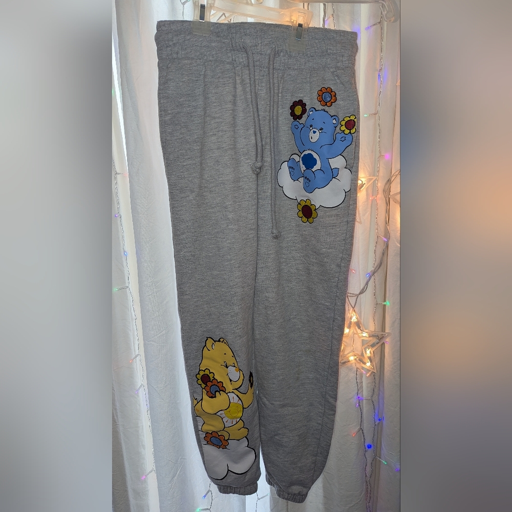 Care Bears Stitched Graphic Sweatpants XXS (Girls 12) Grumpy and Funshine Bears